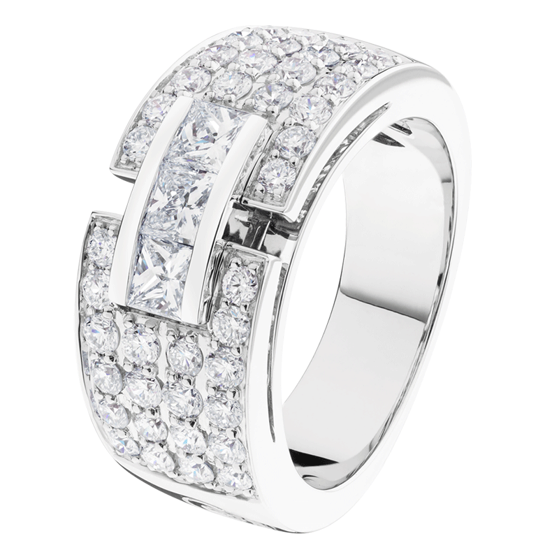 Bague So Shocking Capriccio pavée en or blanc et diamants